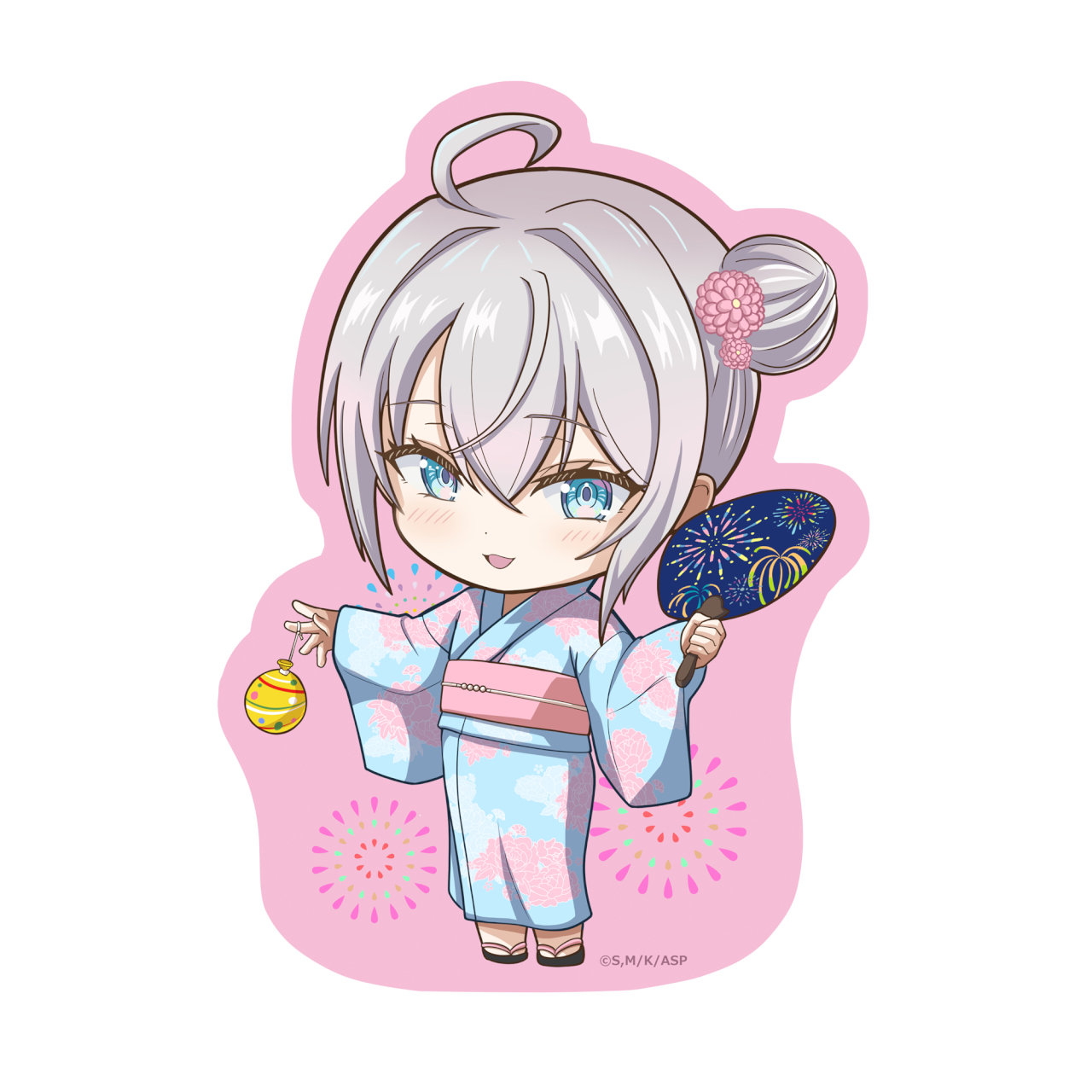 【描き起こし】ダイカットビッグマウスパッド　アーリャ(浴衣)