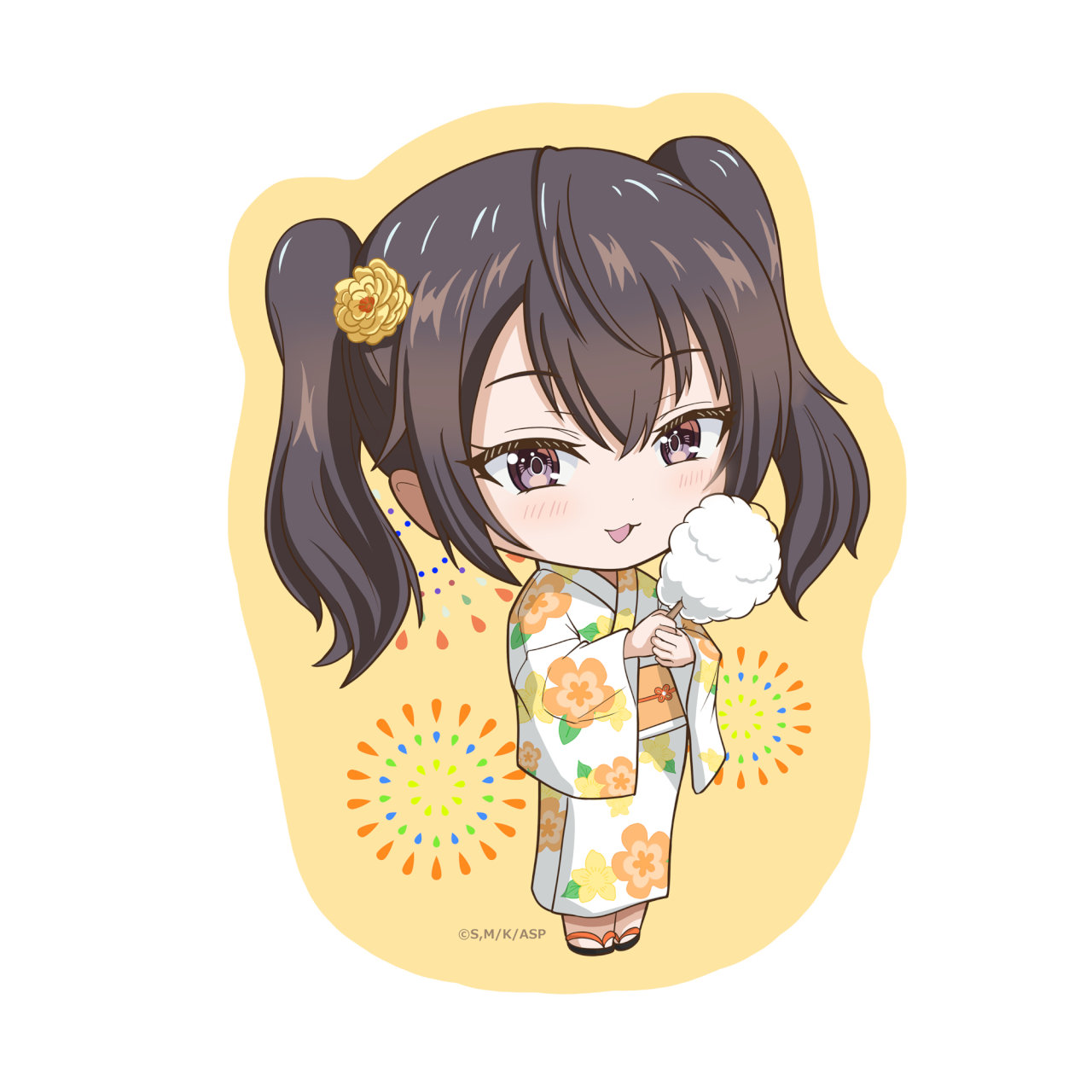 【描き起こし】ダイカットビッグマウスパッド　有希(浴衣)