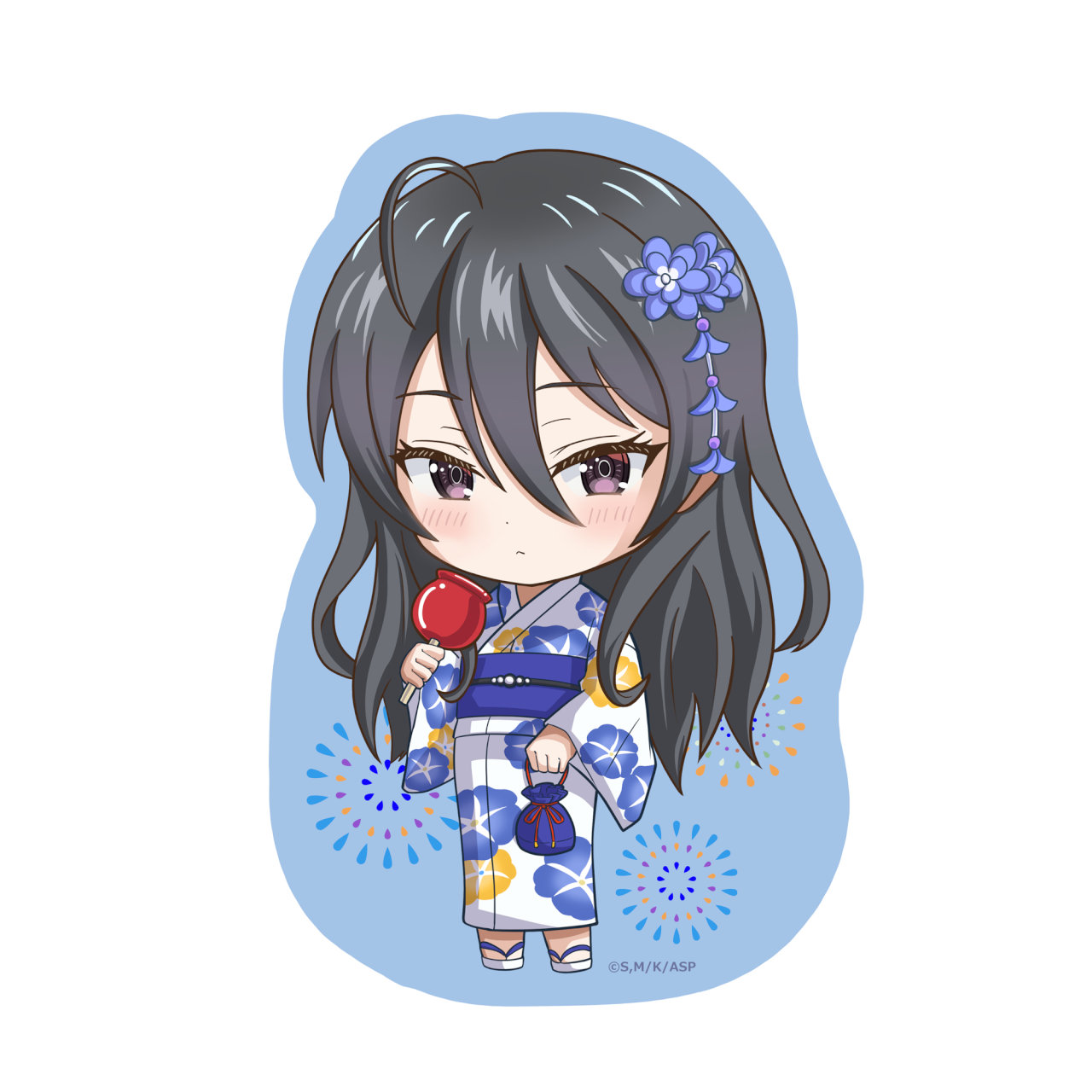 【描き起こし】ダイカットビッグマウスパッド　綾乃(浴衣)